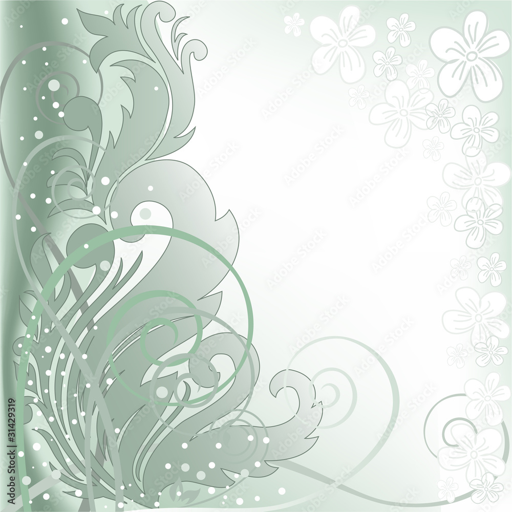 abstract blurred green background with plant composition abstract blurred green background with plant composition