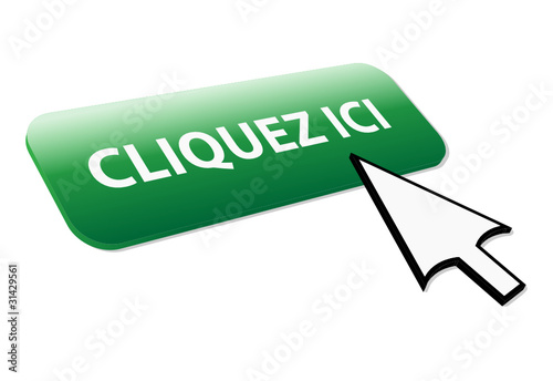 Bouton Web "CLIQUEZ ICI" (curseur connexion cliquer clic go 3d)