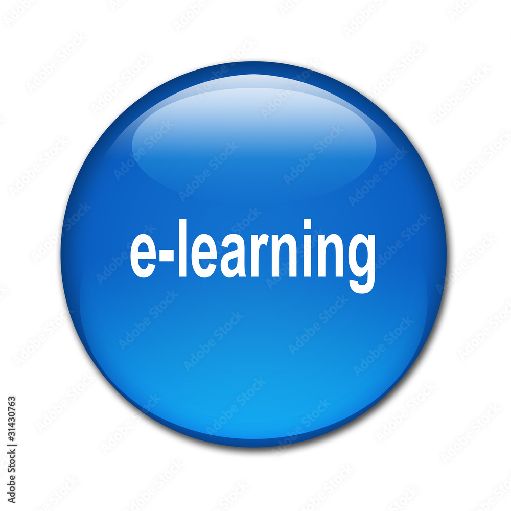 Boton brillante texto e-learning Boton brillante texto e-learning
