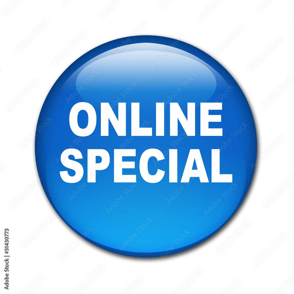 Boton brillante texto ONLINE SPECIAL Boton brillante texto ONLINE SPECIAL