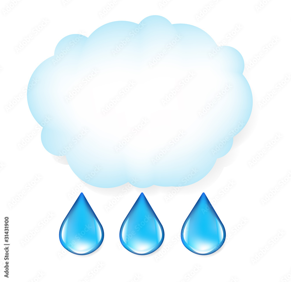 Cloud With Drops Cloud With Drops