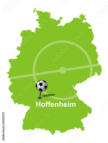 Fußballstadt Hoffenheim Deutschlandkarte