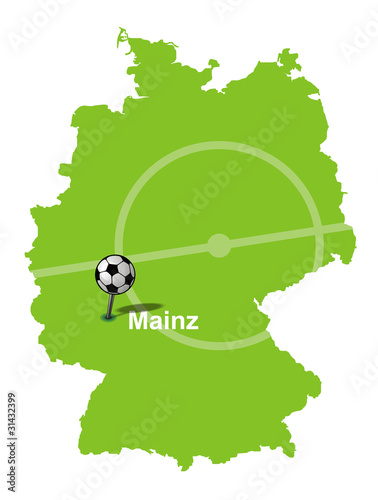 Fußballstadt Mainz Deutschlandkarte
