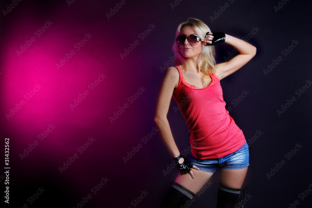studio shot of young dancing woman studio shot of young dancing woman