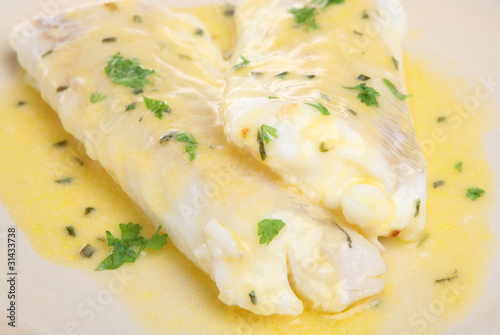 Poached Haddock Fillets in Herb Sauce photo