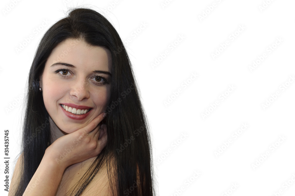 Close-up portrait of young beautiful woman Close-up portrait of young beautiful woman