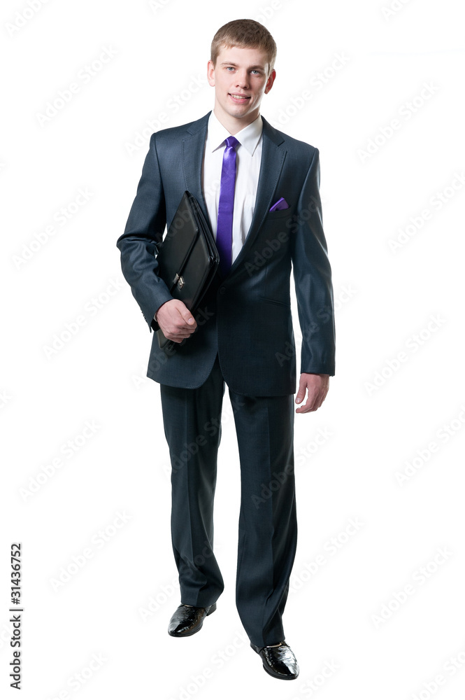 The young businessman in a suit