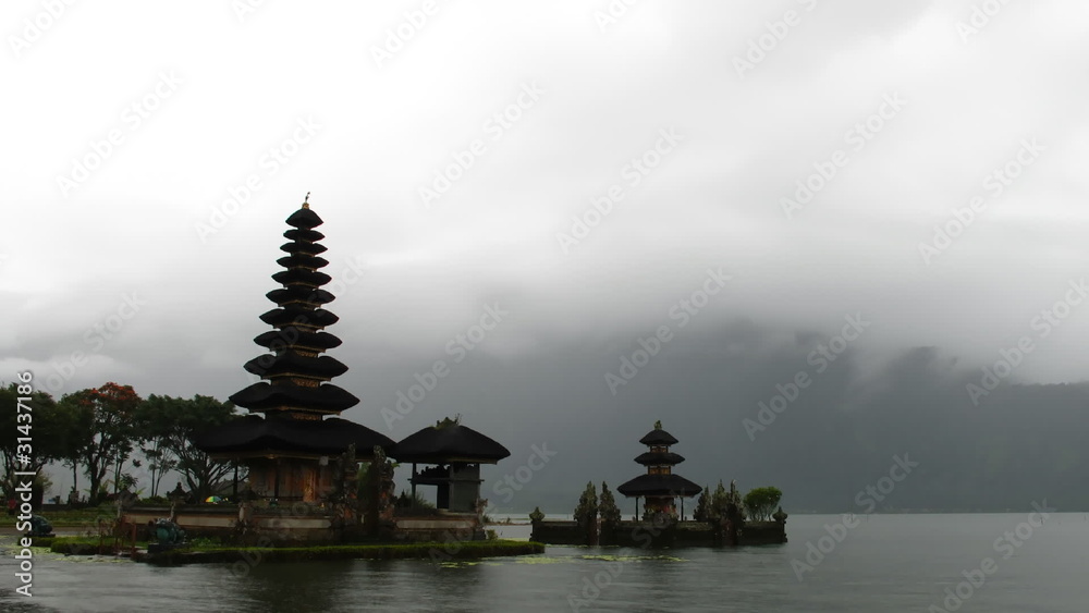 Time lapse temple Pura Ulun Dana, Bali, Indonesia Time lapse temple Pura Ulun Dana, Bali, Indonesia