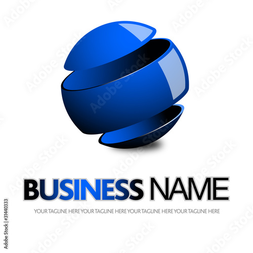 logo, 3d, sfera, cava