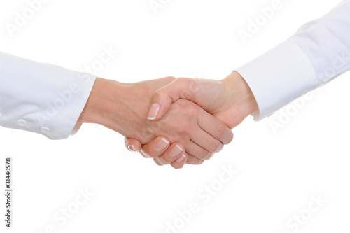 Handshake women business partners