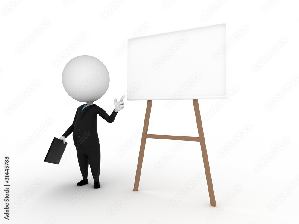 a 3d rendered illustration of a small guy - presentation a 3d rendered illustration of a small guy - presentation