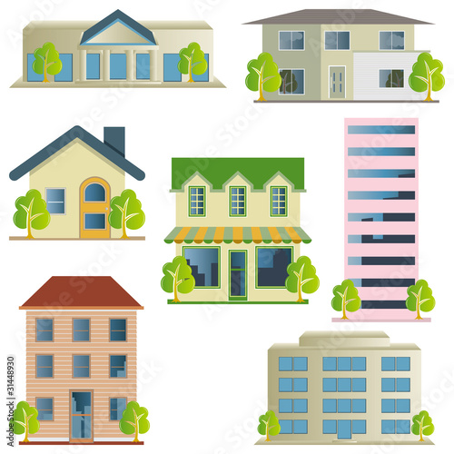 Building icon set