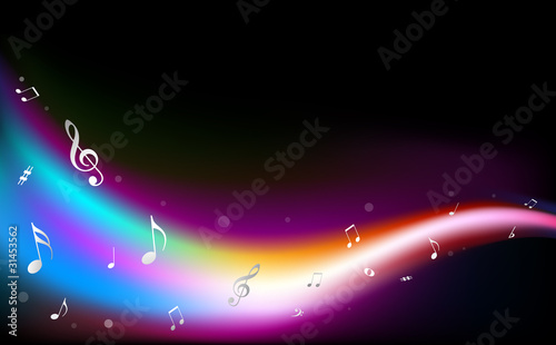 colorful music notes