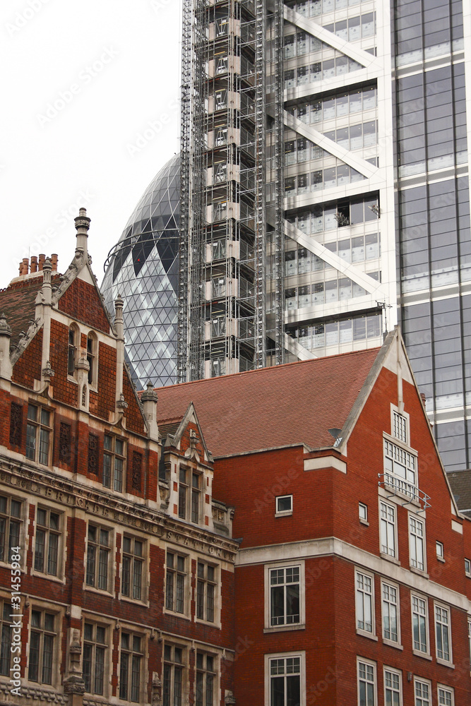 London, new and old architecture style