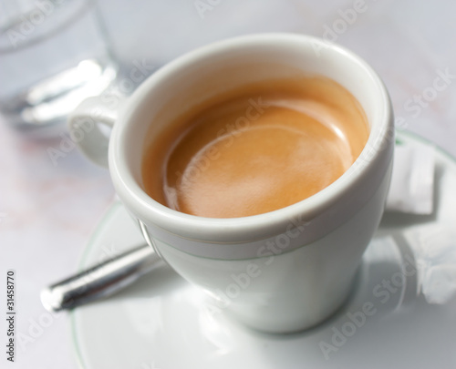 Close-up view of coffee cup