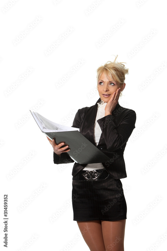 Businesswoman with a file Businesswoman with a file