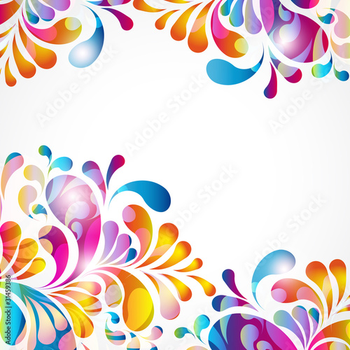 Abstract background with bright teardrop-shaped arches.