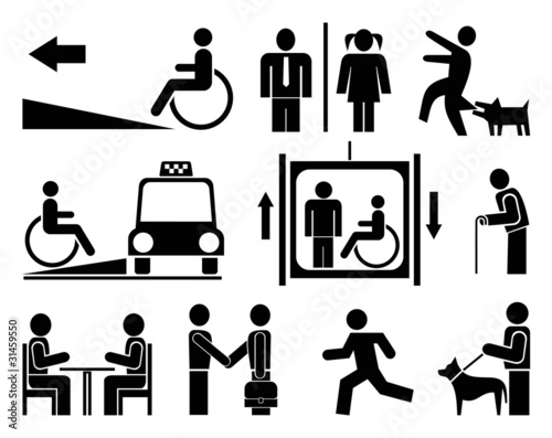 People icons, pictograms