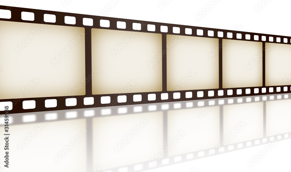 3D Filmstrip With Reflection