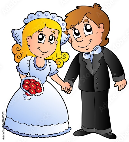 Cute wedding couple