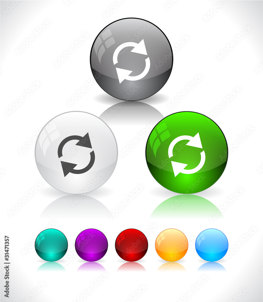 Glossy colorful abstract glass balls. EPS10 file. Glossy colorful abstract glass balls. EPS10 file.