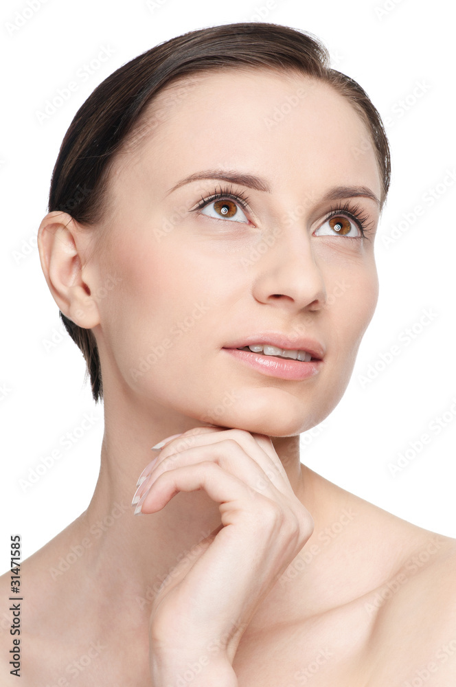 Portrait of young woman with perfect skin Portrait of young woman with perfect skin