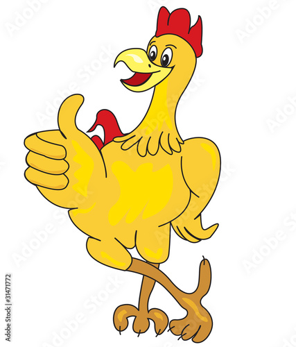 Chicken giving a thumbs up