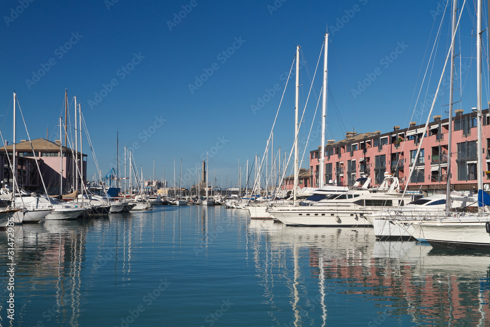 Genova, porto turistico - marina in Genoa, Italy