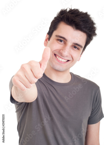 Man showing thumbs up