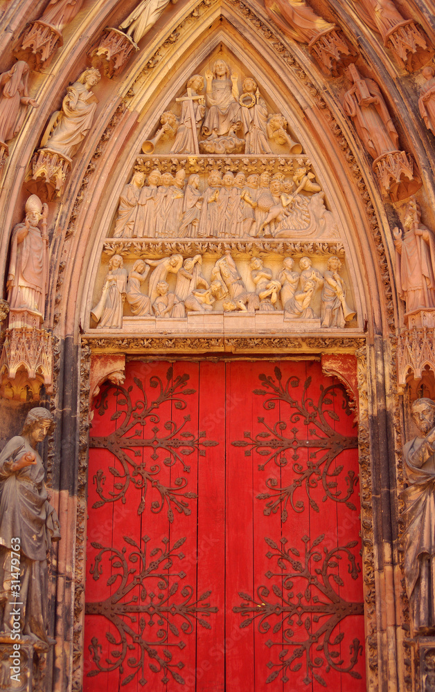 Portal of Cathédrale Notre-Dame de Strasbourg, France