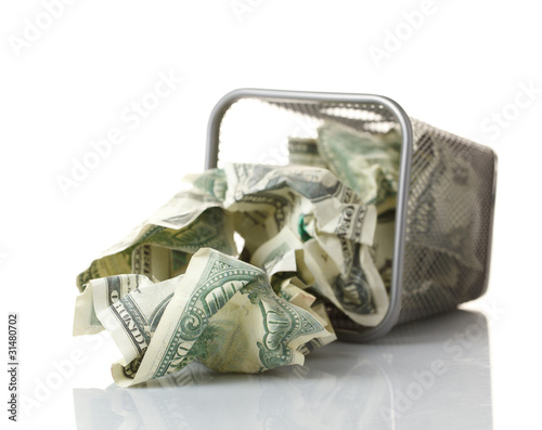 Money in basket
