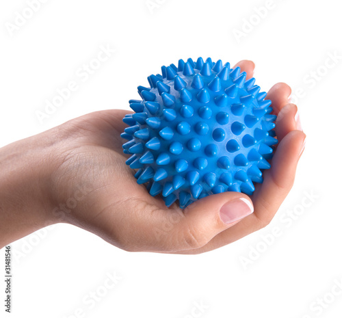 Woman hand with massage ball