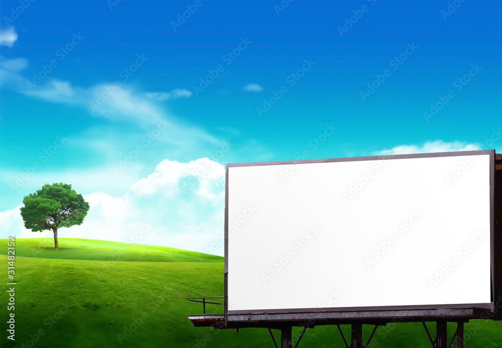 Fototapeta premium Empty Billboard with the sky