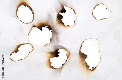 burnt holes