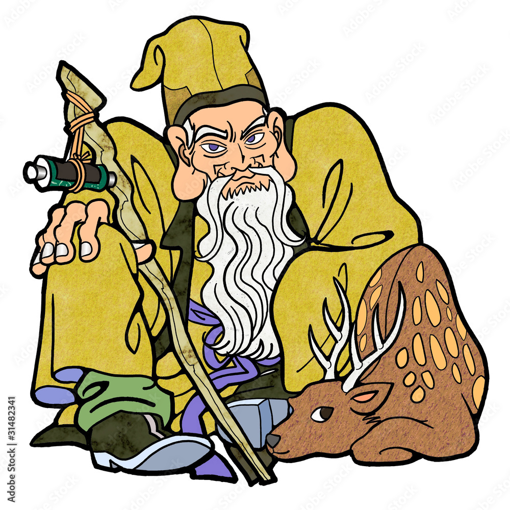 寿老人 Stock Illustration Adobe Stock