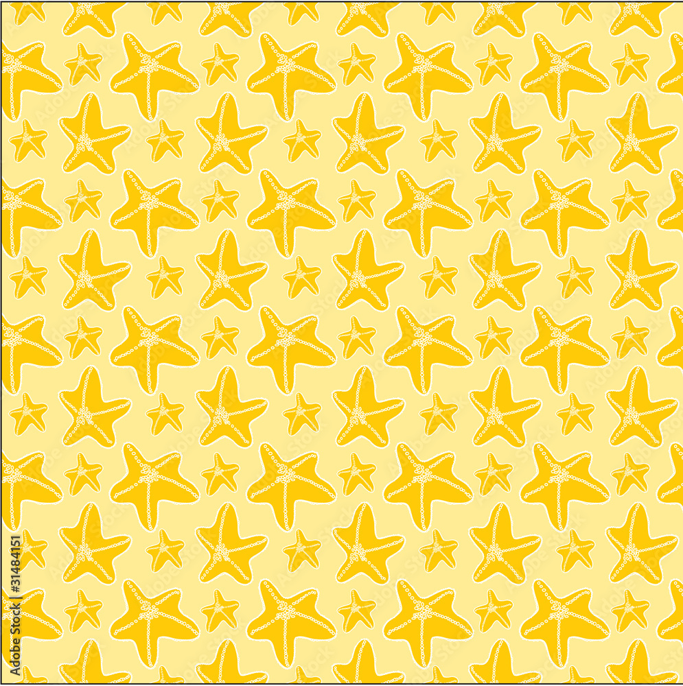 Yellow seafish seamless pattern Yellow seafish seamless pattern