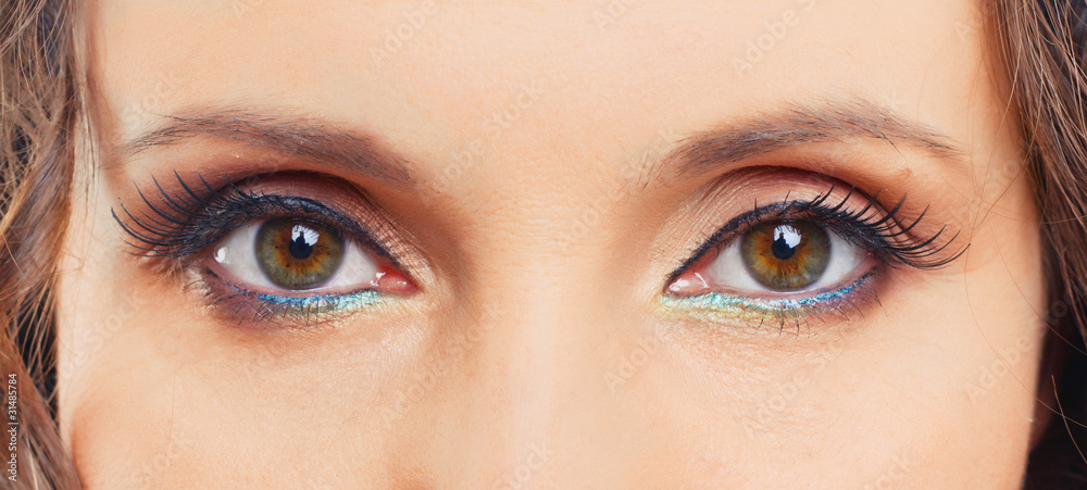 Beautiful eyes of the woman with fashion make-up Beautiful eyes of the woman with fashion make-up