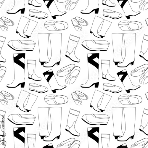 seamless shoes pattern