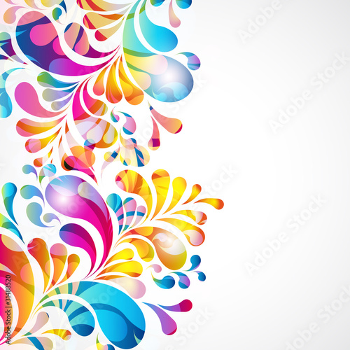 Abstract background with bright teardrop-shaped arches.