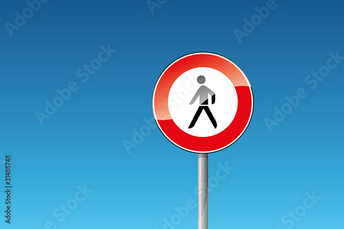 Verkehrszeichen 259 Verbot für Fußgänger