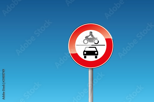 Verkehrszeichen 260 Verbot für Kraftfahrzeuge PKW Motorrad