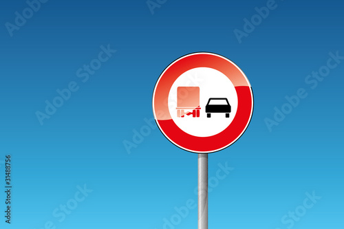 Verkehrszeichen 277 Überholverbot für Kraftfahrzeuge über 3,5 t