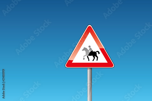 Verkehrszeichen Reiter Reitweg