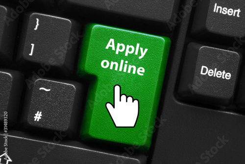 APPLY ONLINE Key on Keyboard (register now sign up web button)