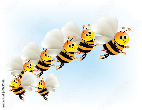 Bees, follow the leader