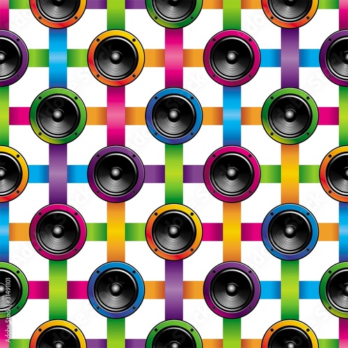 Seamless background of loudspeakers
