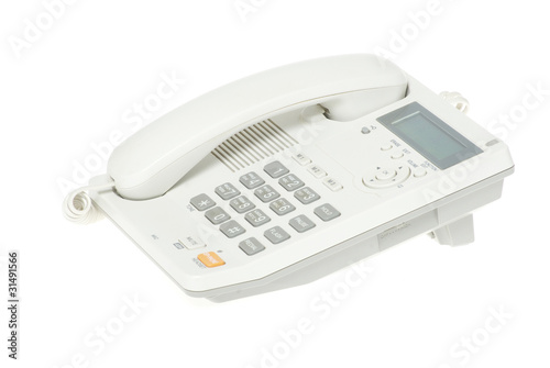 telephone on a white