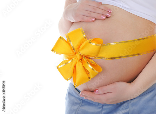 Wallpaper Mural beautiful young pregnant woman Torontodigital.ca