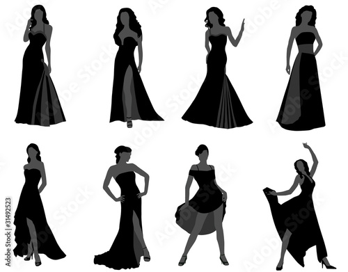 silhouette of the woman