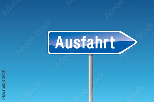 Verkehrszeichen 333 Ausfahrt von der Autobahn